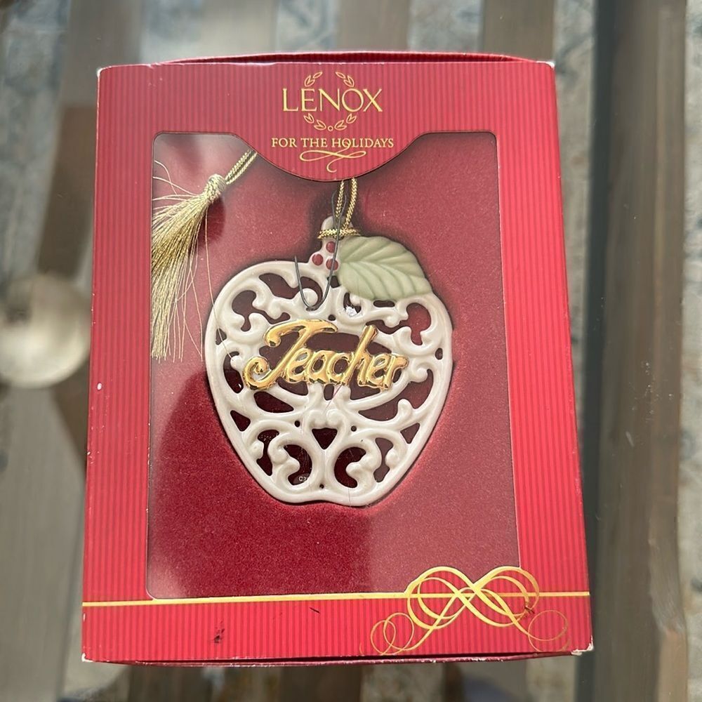 Lenox Holiday For My Teacher Ornament